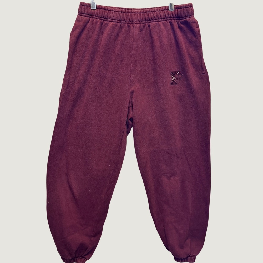 2130 | PINK Victoria's Secret Relaxed Fleece Jogger Sweatpants Burgundy Womens M